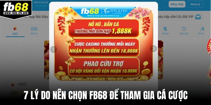 7 lý do nên chọn FB68 để tham gia cá cược